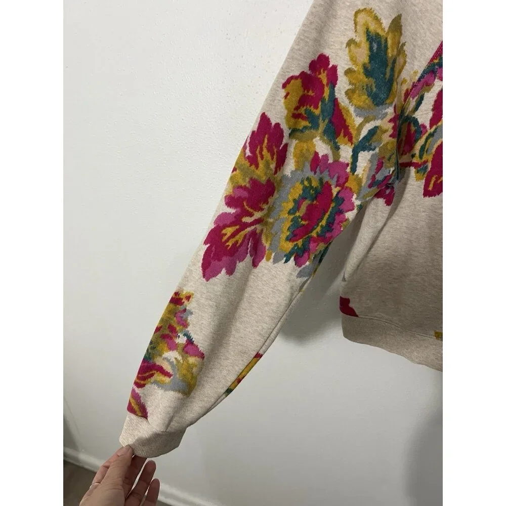Anthropologie Saturday Sunday Edita Floral Crewneck Sweatshirt Size Small - Picture 9 of 15